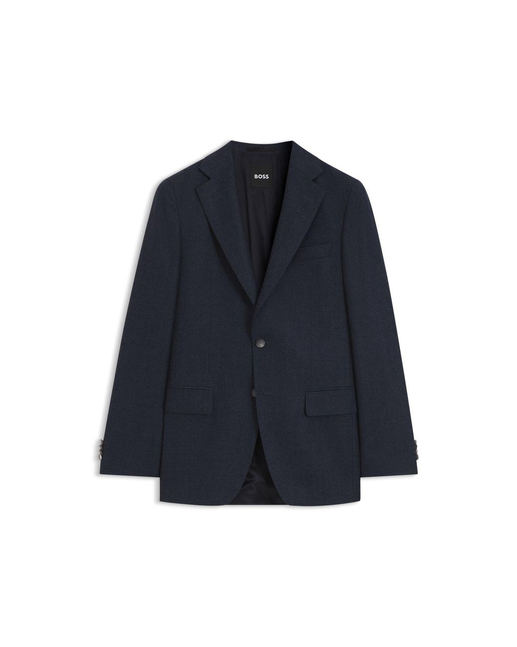 Boss Blue Patterned Slim-Fit Blazer for men