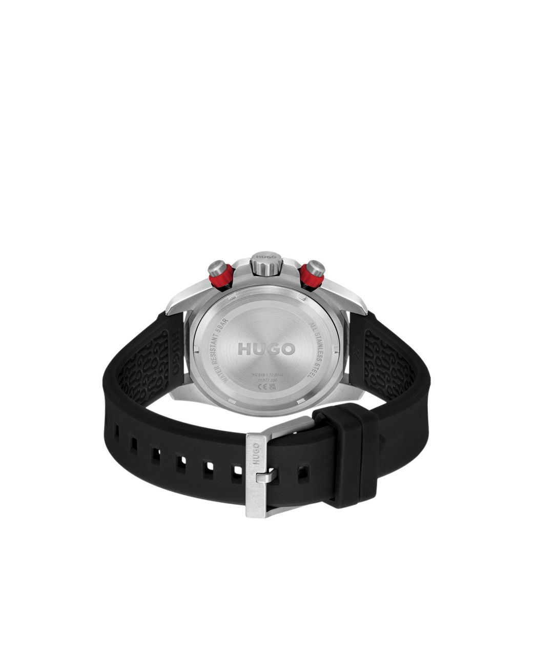 HUGO Black Logo-Strap Watch for men