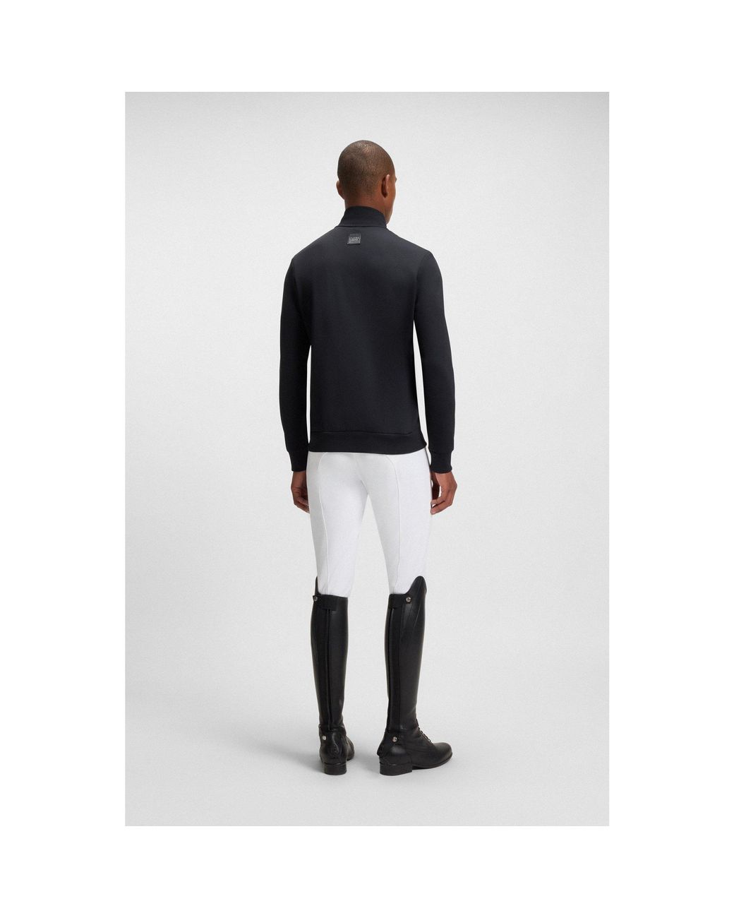 Boss Blue Equestrian Zip-Up Jacket With Signature-Stripe Trims for men