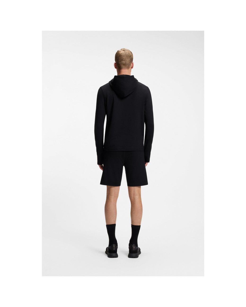 Boss Black Active Hoodie With Thumbholes And Moisture Management for men