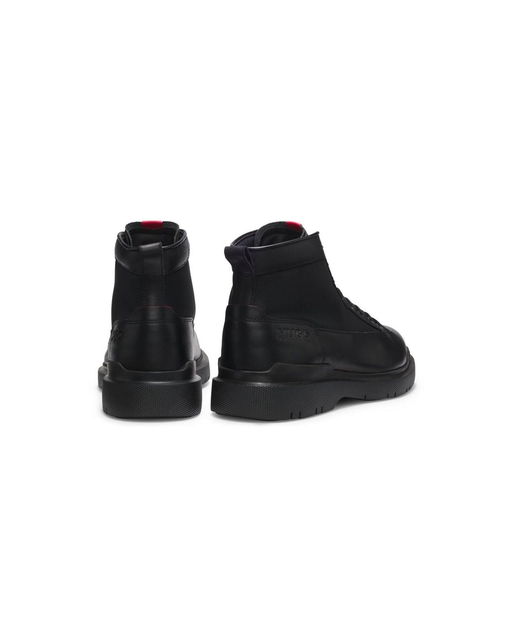 HUGO Black Half Boots for men