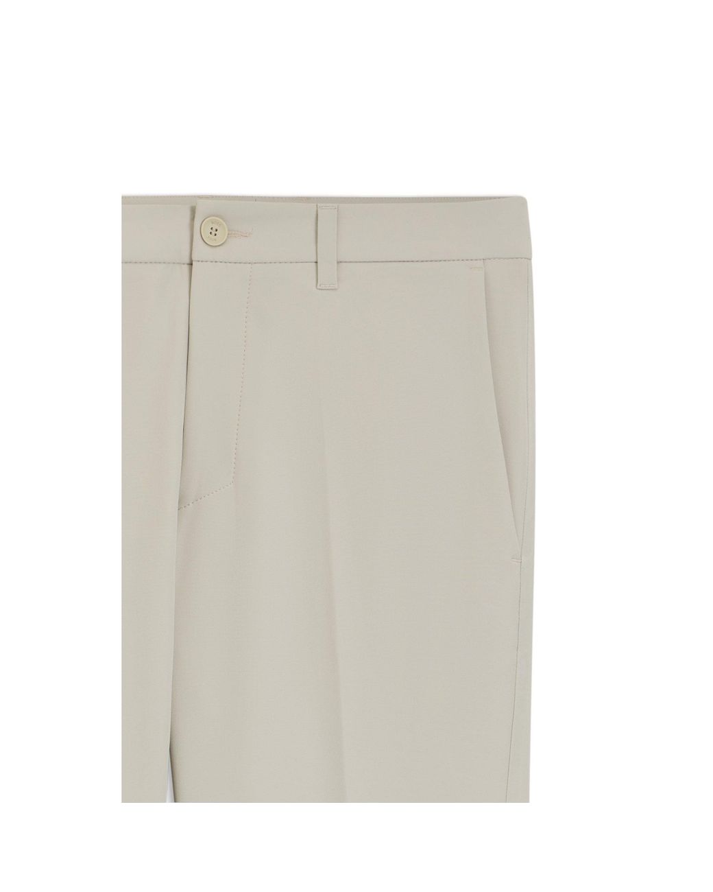 Boss White Slim-Fit Trousers for men