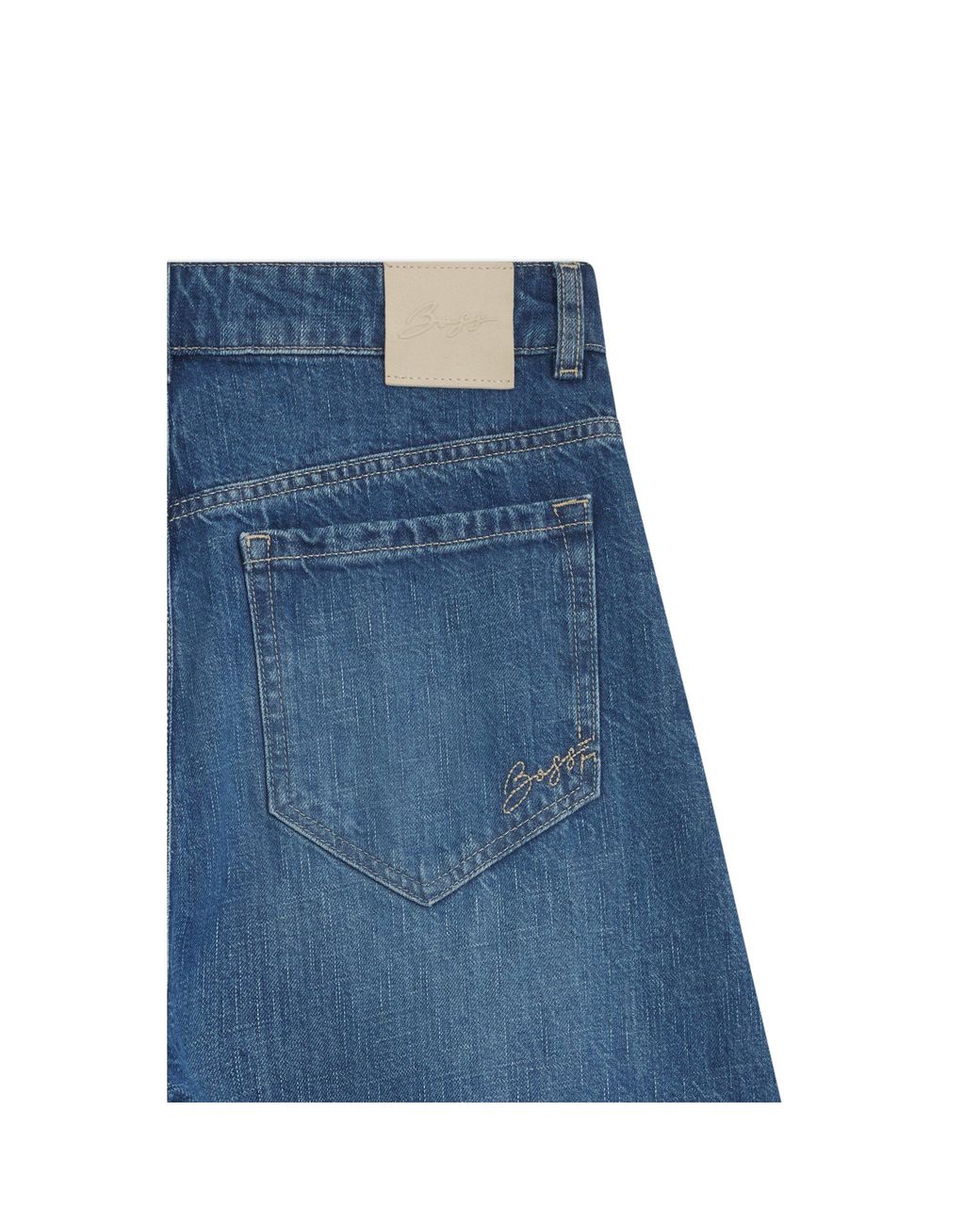 Boss Blue Wide-Leg High-Rise Jeans