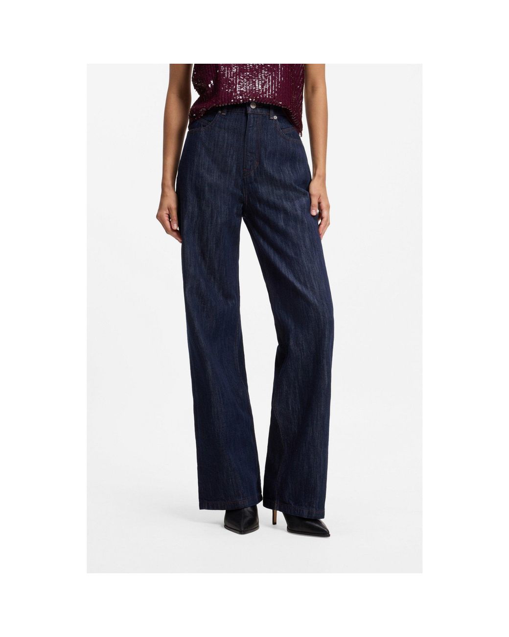Boss Blue Wide-Leg Jeans