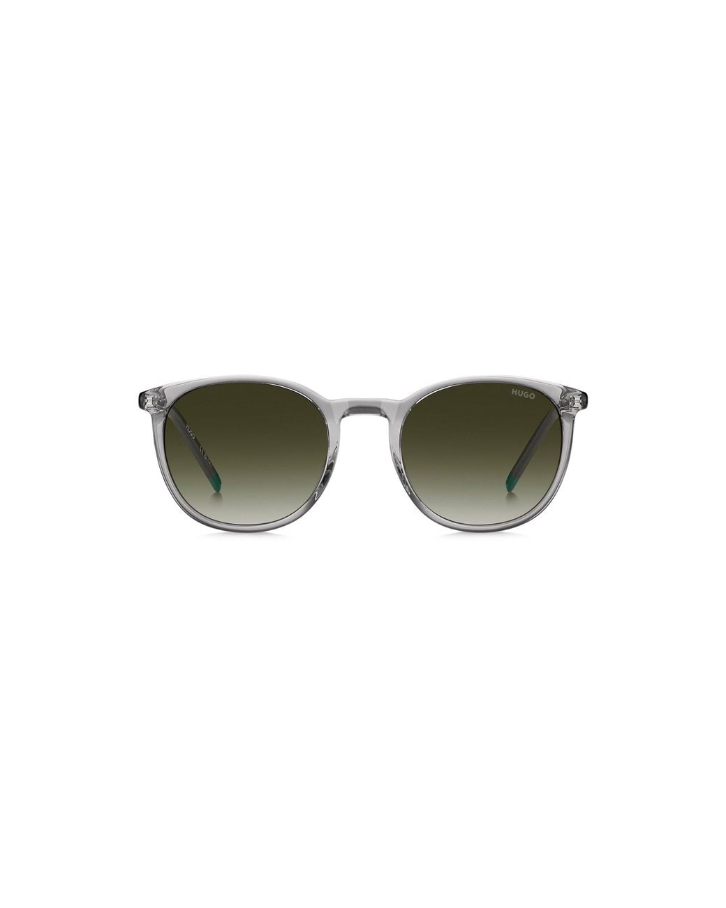 HUGO Green Transparent- Sunglasses With Logo for men
