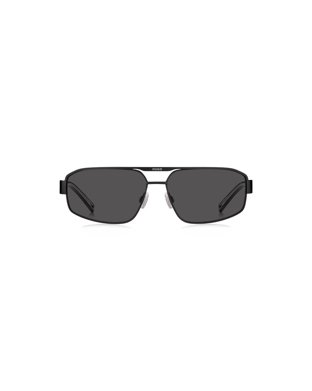 HUGO Black Eyewear Wrap-Style Sunglasses With Rubber Logo for men