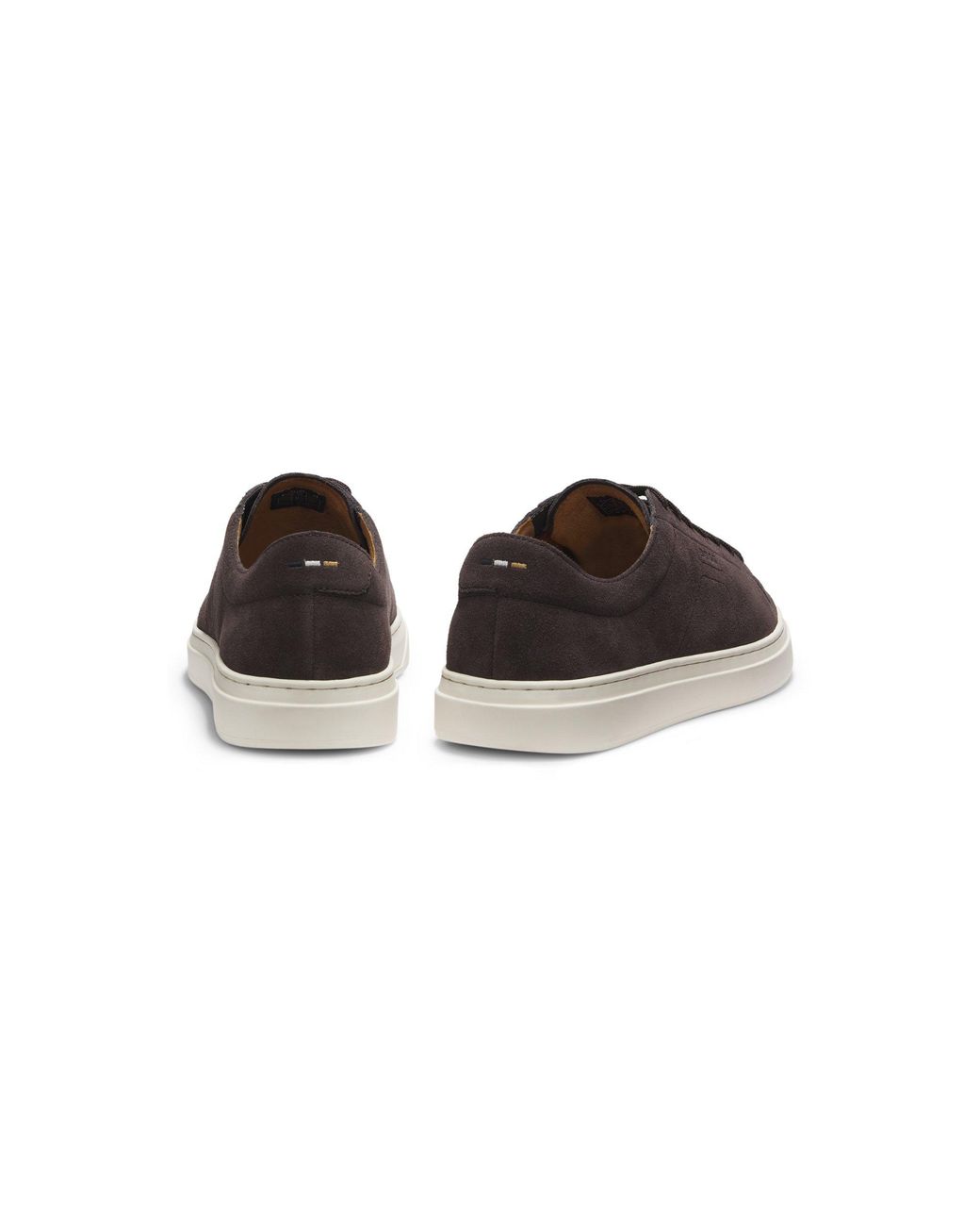 Boss Brown Suede Trainers With Emed Logo for men