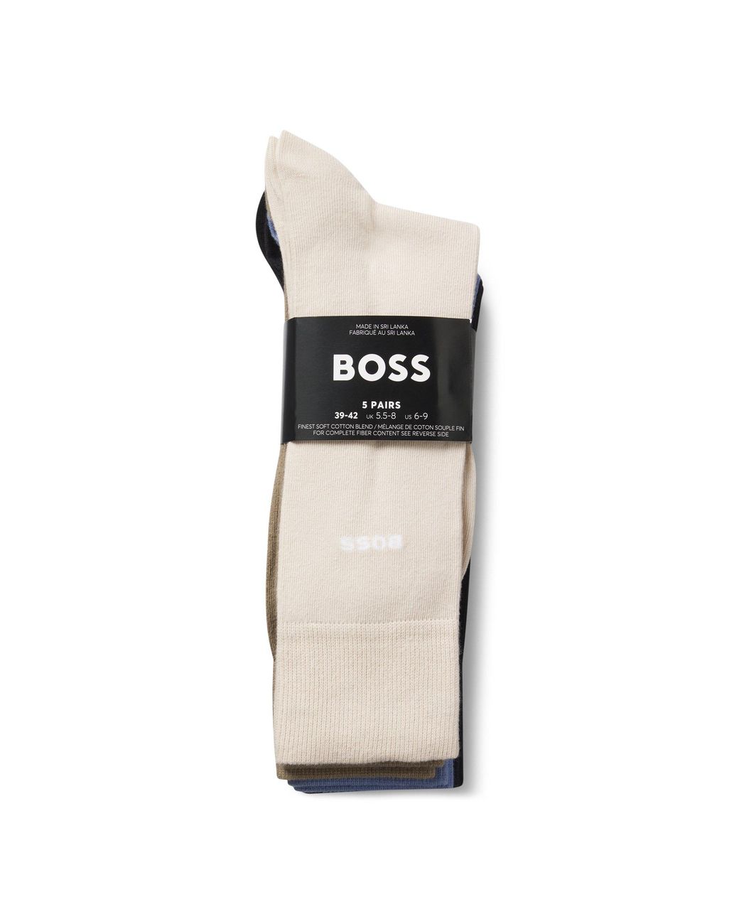 Boss Blue 5-Pack Regular-Length Socks for men