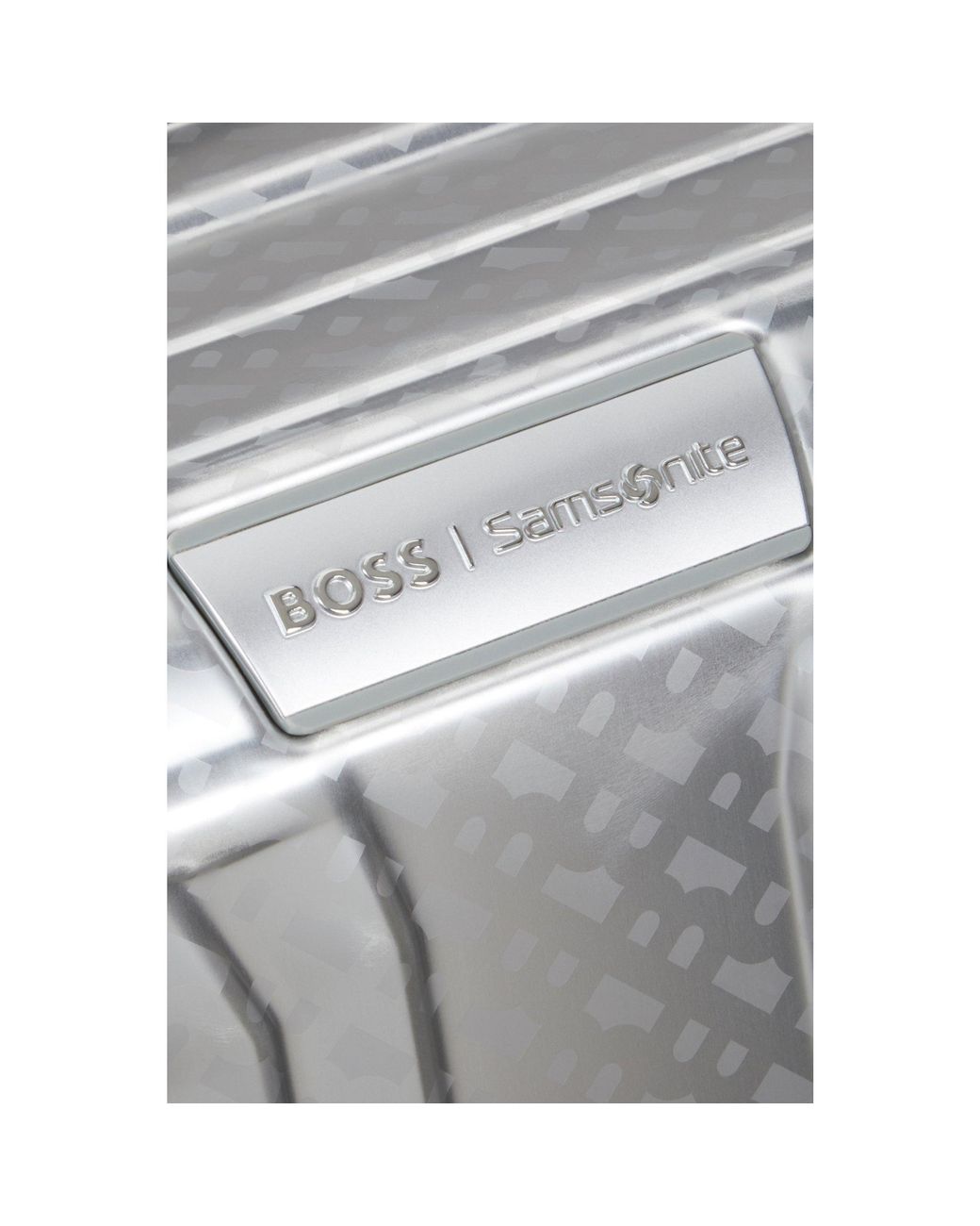Boss Gray Samsonite-Tone Aluminium Trunk Suitcase 80Cm for men