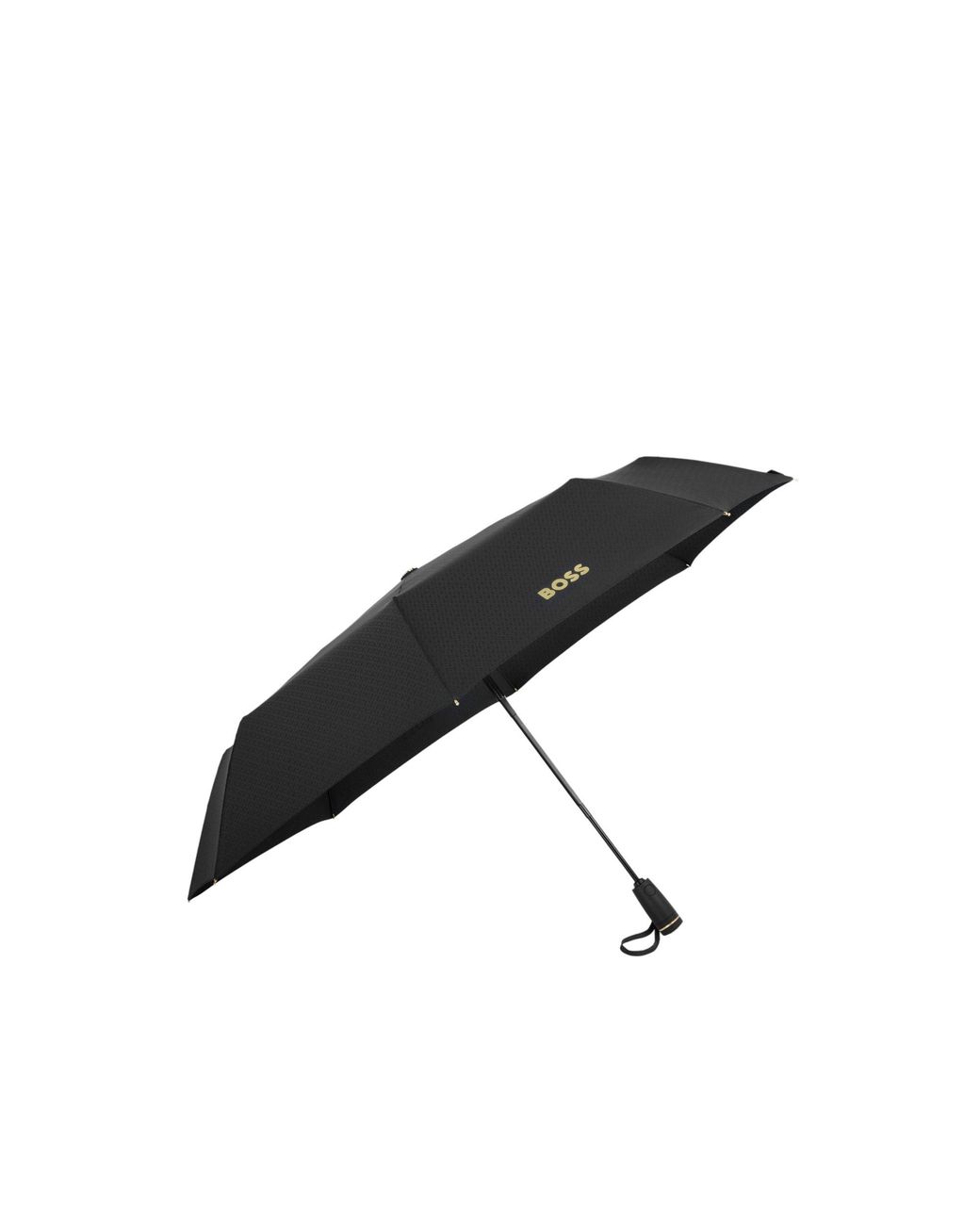Boss Black Monogram-Canopy Pocket Umbrella