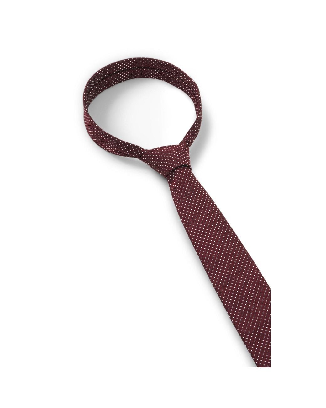HUGO Purple Jacquard-Woven Silk-Blend Tie With Dot Motif for men