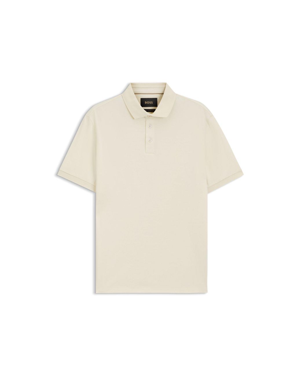 Boss Yellow Mercerised-Cotton Polo Shirt for men