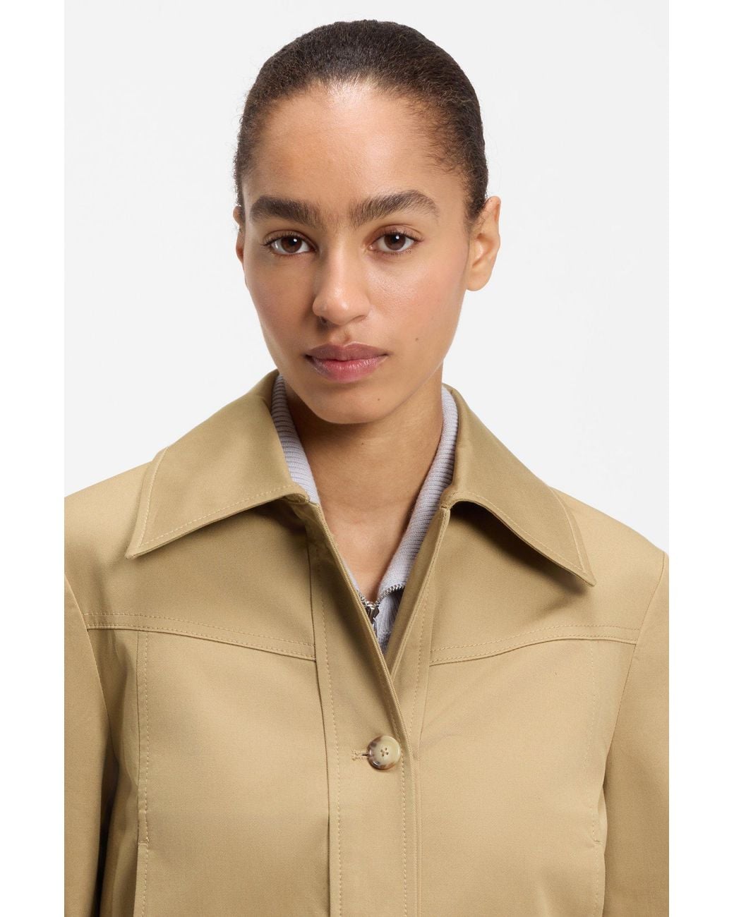 Boss Regular-Fit Blazer in het Natural