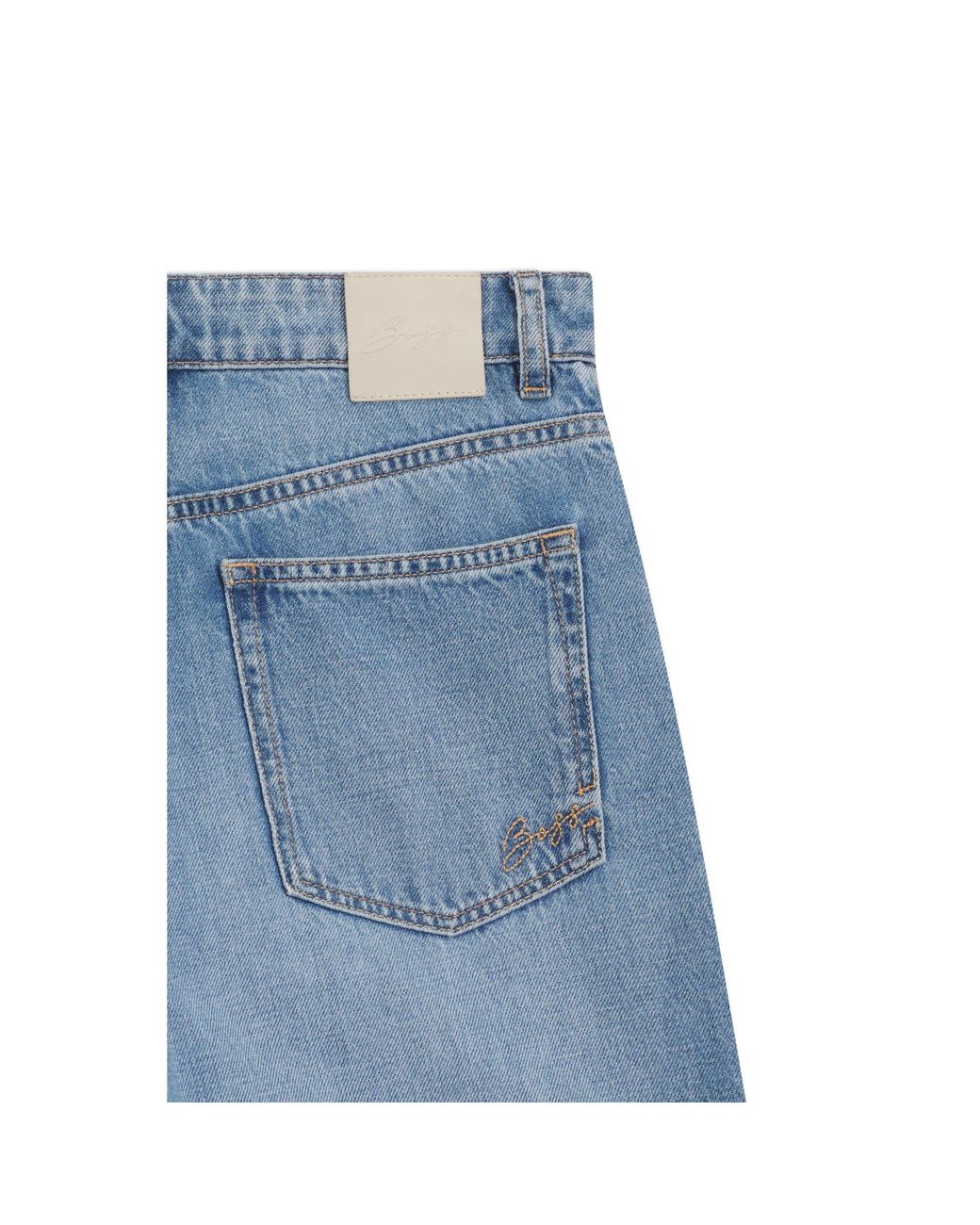 Boss Blue High-Waisted Regular-Fit Jeans