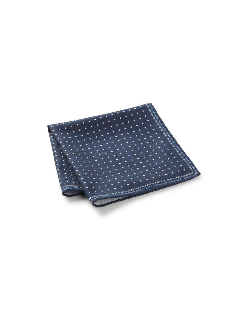 Boss Blue Dot-Patterned Pocket Square for men