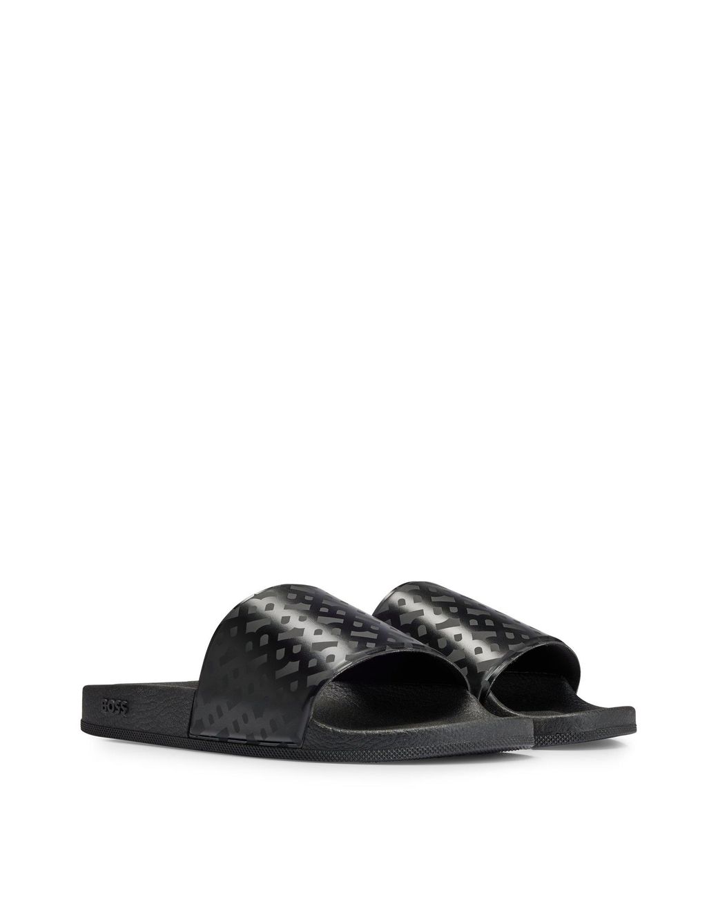 Hugo boss hotsell leather sliders