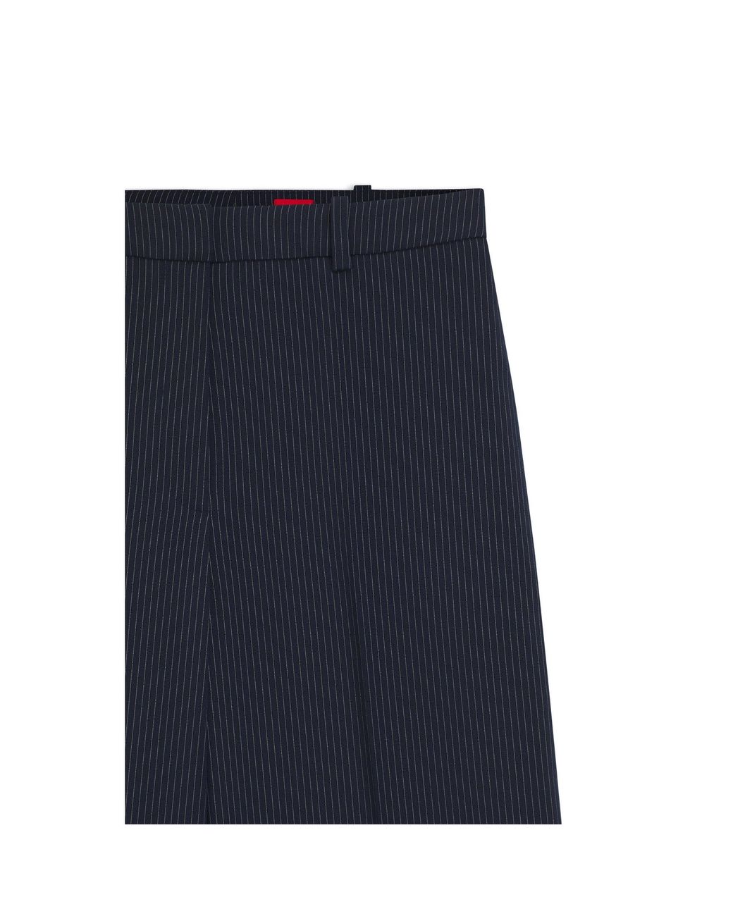 HUGO Blue Regular-Fit Wide-Leg Trousers