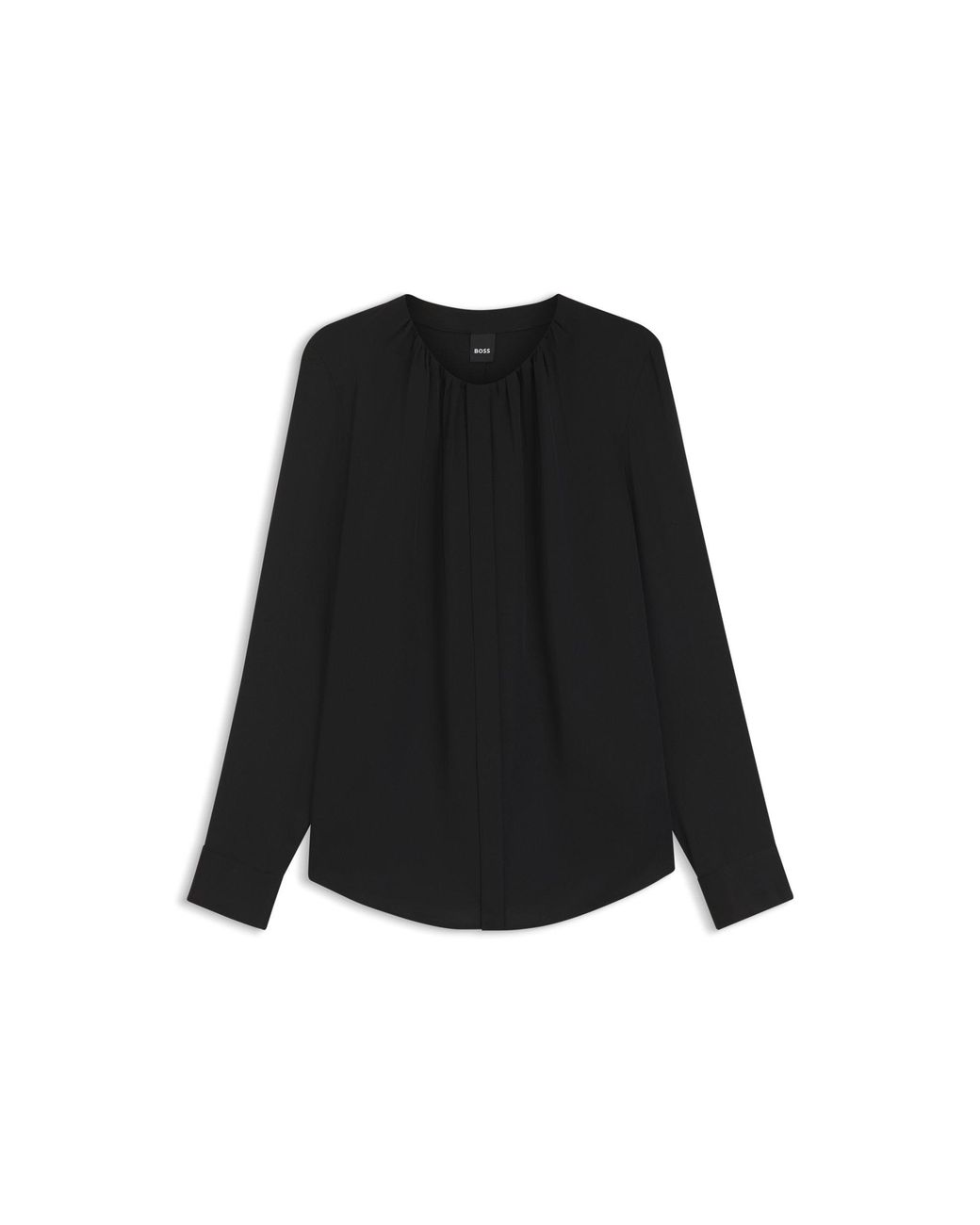Boss Black Collarless Regular-Fit Blouse