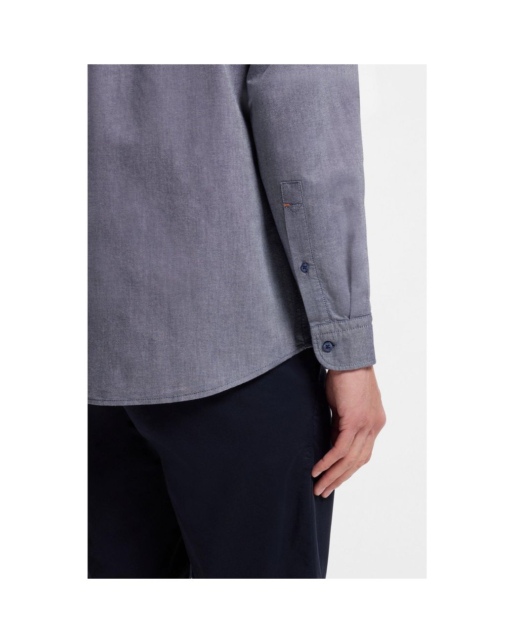 Boss Blue Regular-Fit Oxford Shirt for men