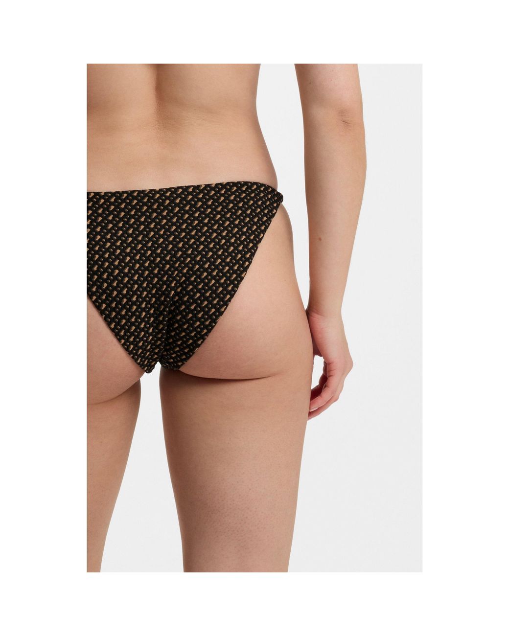 Boss Black Bikini Bottoms With Monogram Jacquard