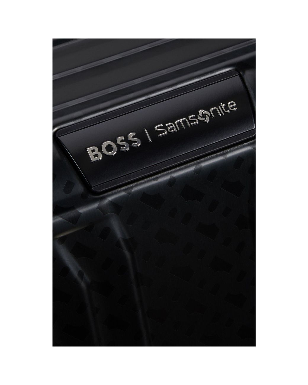 Boss Black Samsonite Anodised-Aluminium Check-In Suitcase With Monograms