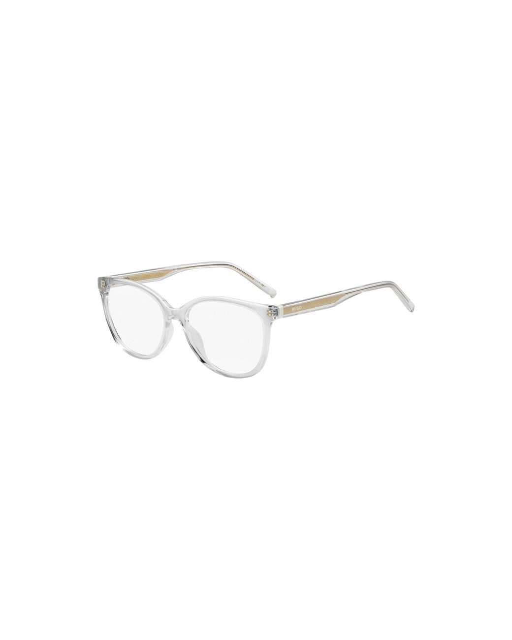 HUGO Metallic Clear-Acetate Optical Frames With-Tone Core Wire