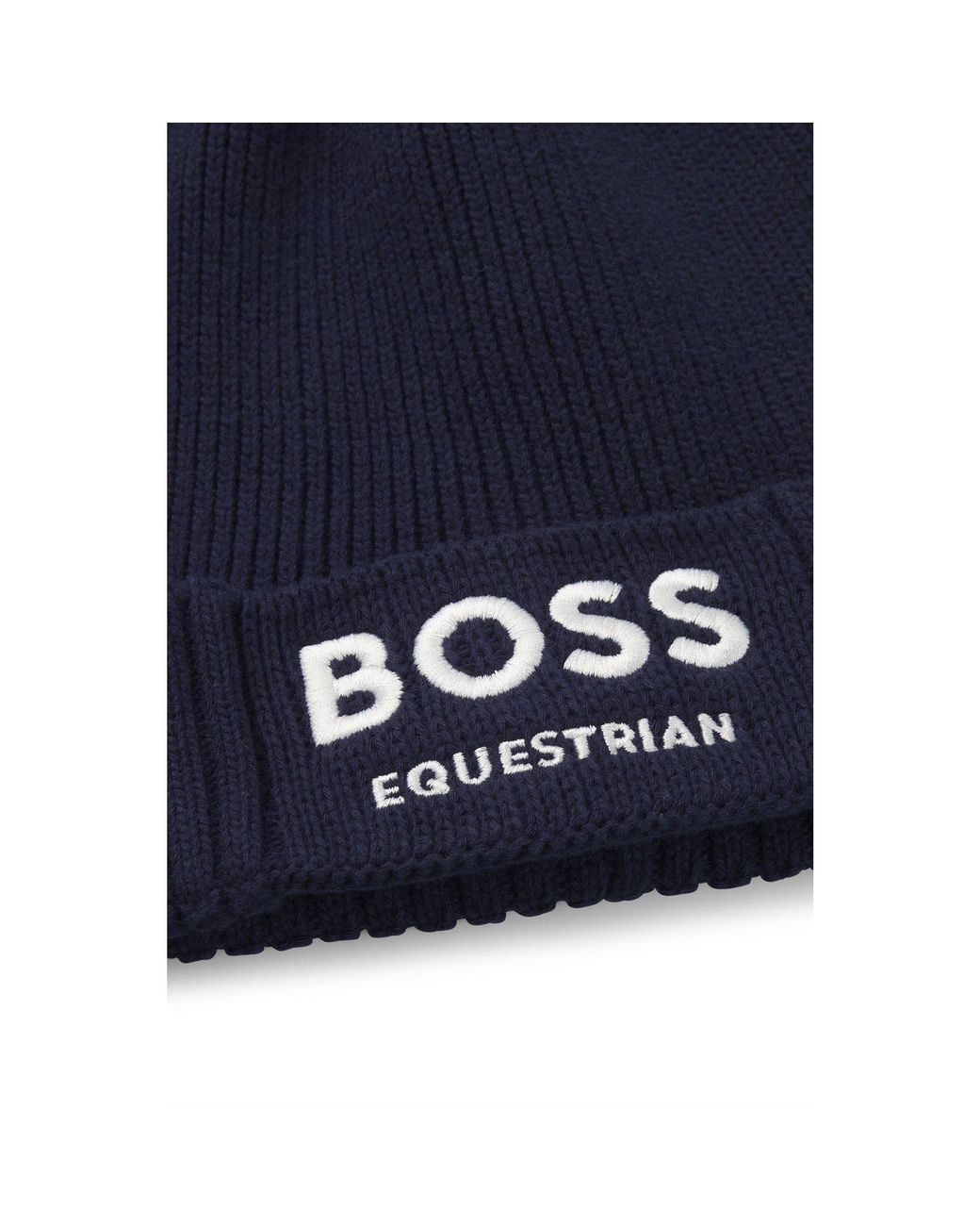 Boss Brown Equestrian Fisherman Beanie Hat