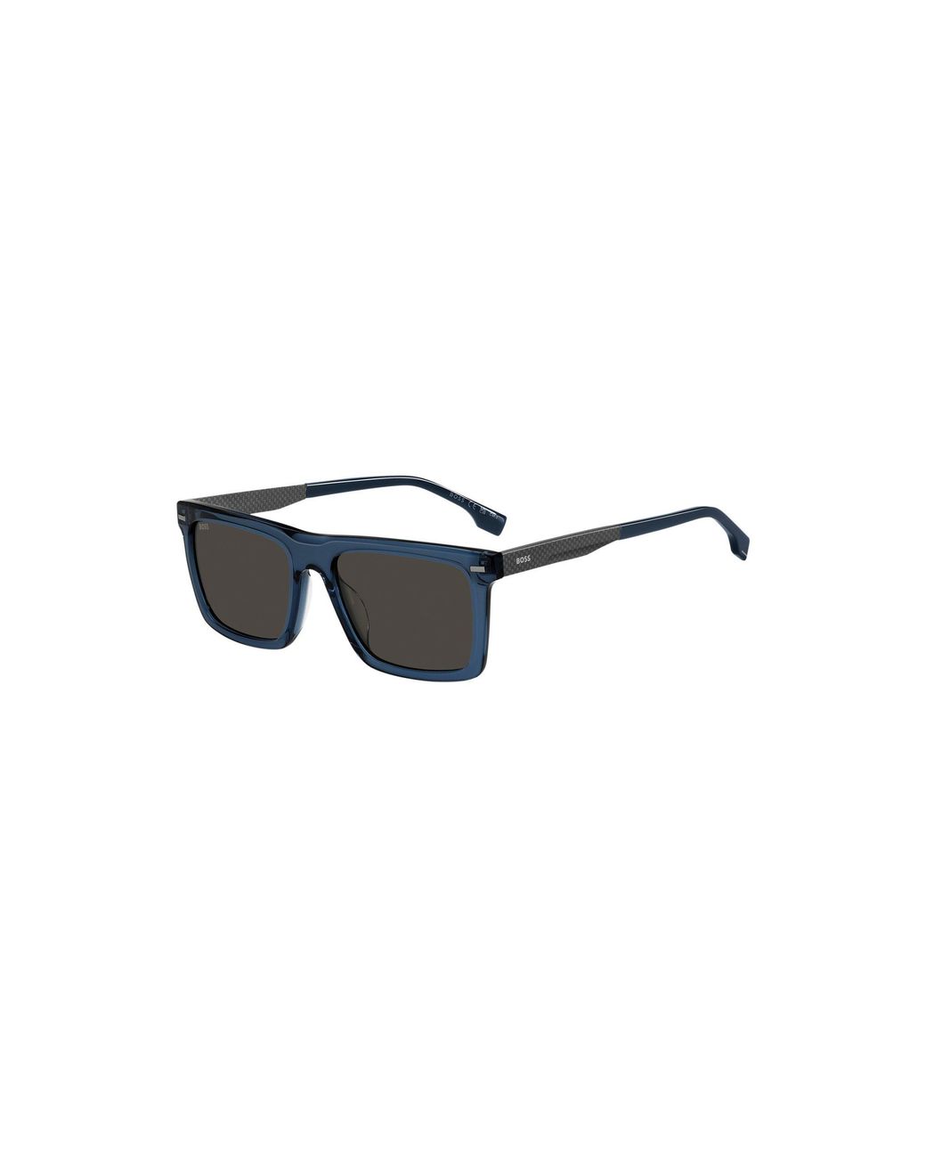 Boss Blue Acetate Sunglasses With Patterned Carbon-Fibre Temples for men