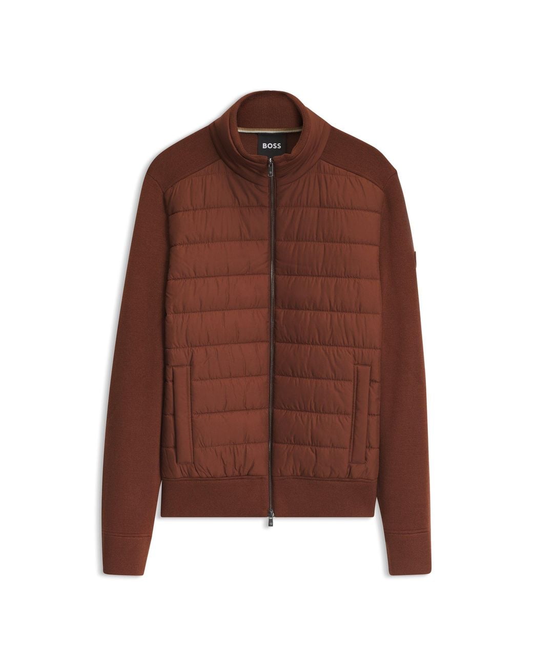 Boss Brown Padded-Front Jacket for men
