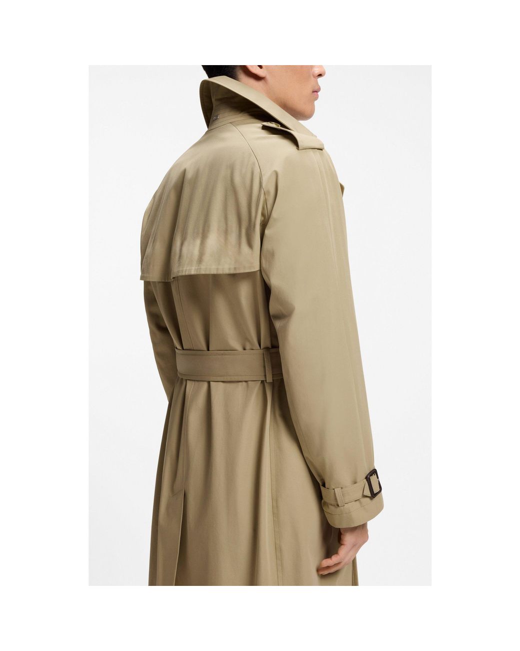 Boss Natural Water-Repellent Trench Coat for men