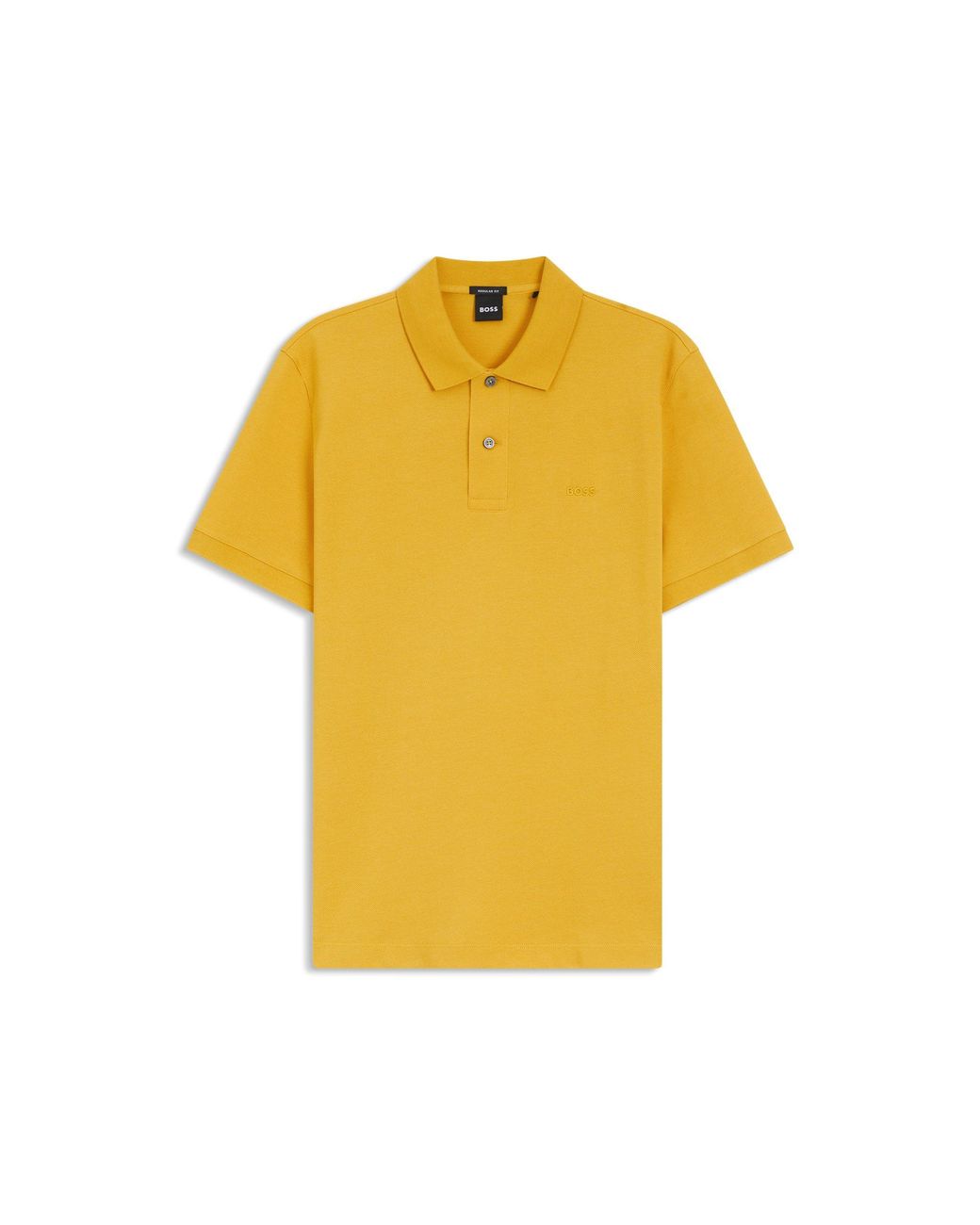 Boss Yellow Pallas Cotton Polo Shirt for men