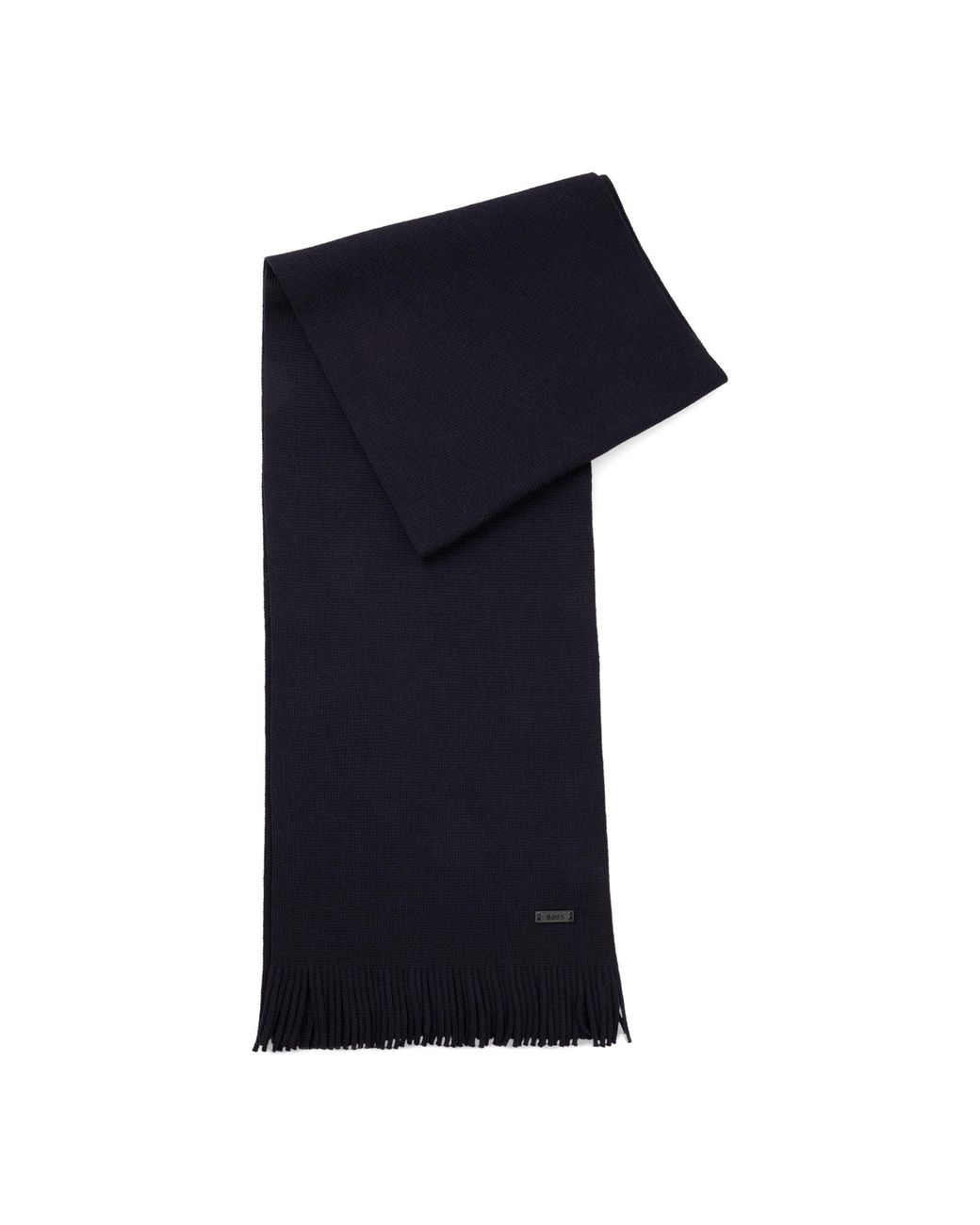 Boss Blue Knitted Scarf for men