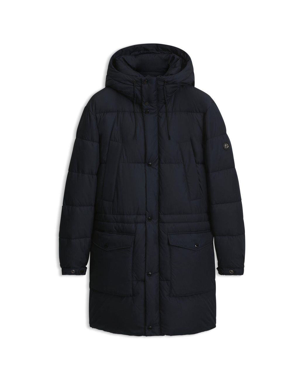 Boss Blue Padded Jacket With Water-Repellent Finish for men