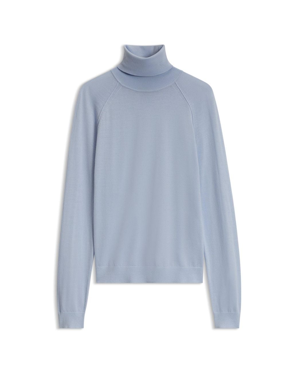 Boss Blue Slim-Fit Rollneck Sweater