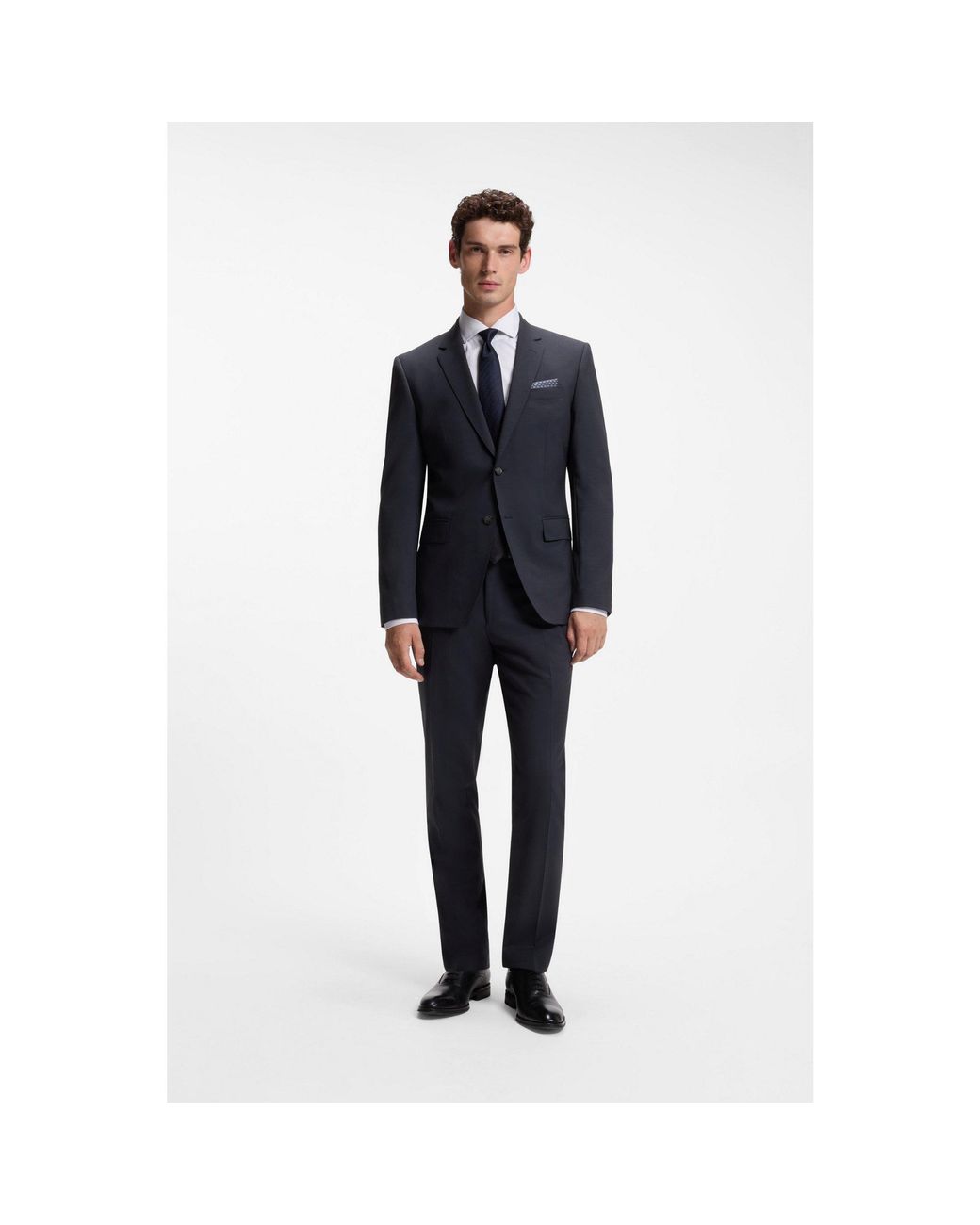 Boss Blue Two-Piece Slim-Fit Suit for men