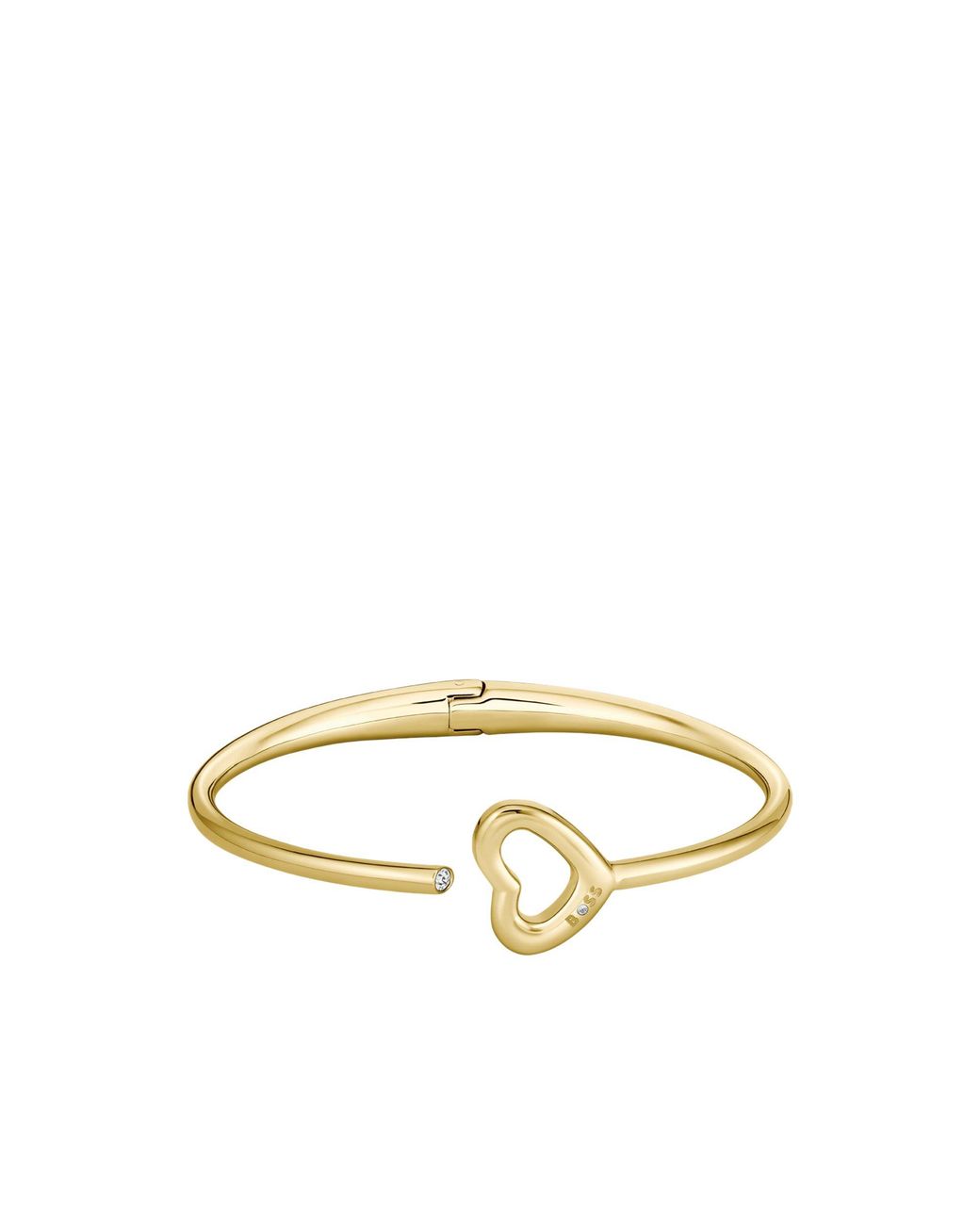 Boss Metallic Tone Bangle With Open-Heart Detail