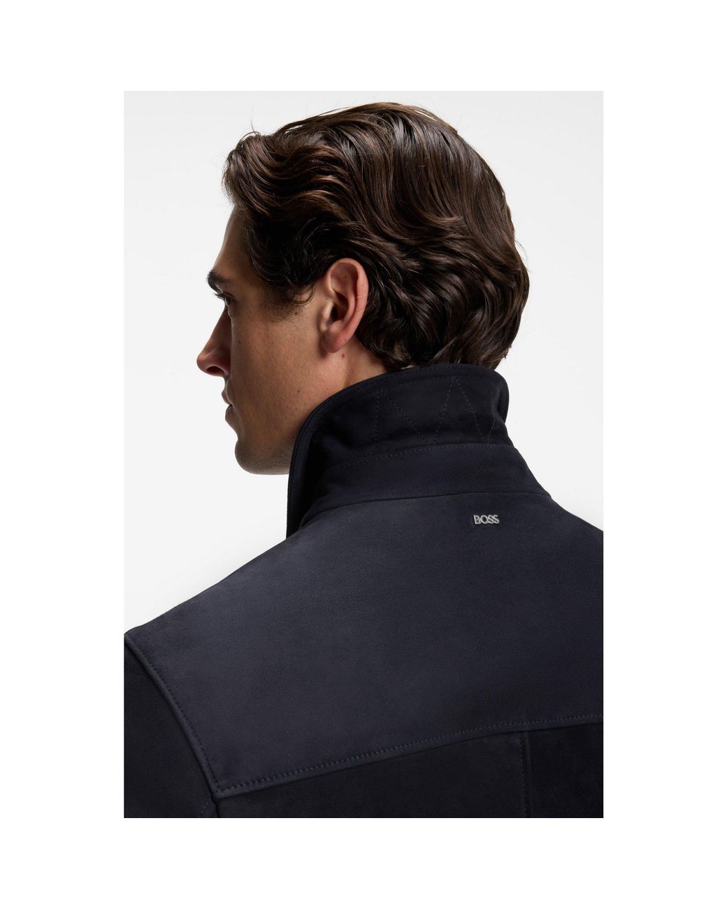 Boss Blue Suede Jacket for men