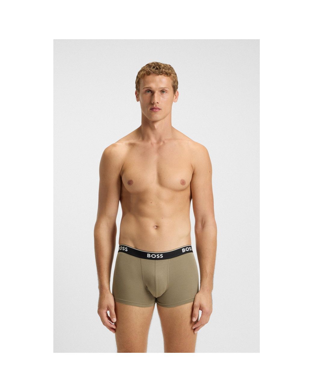 Boss Black Three-Pack Of Logo-Detail Trunks for men