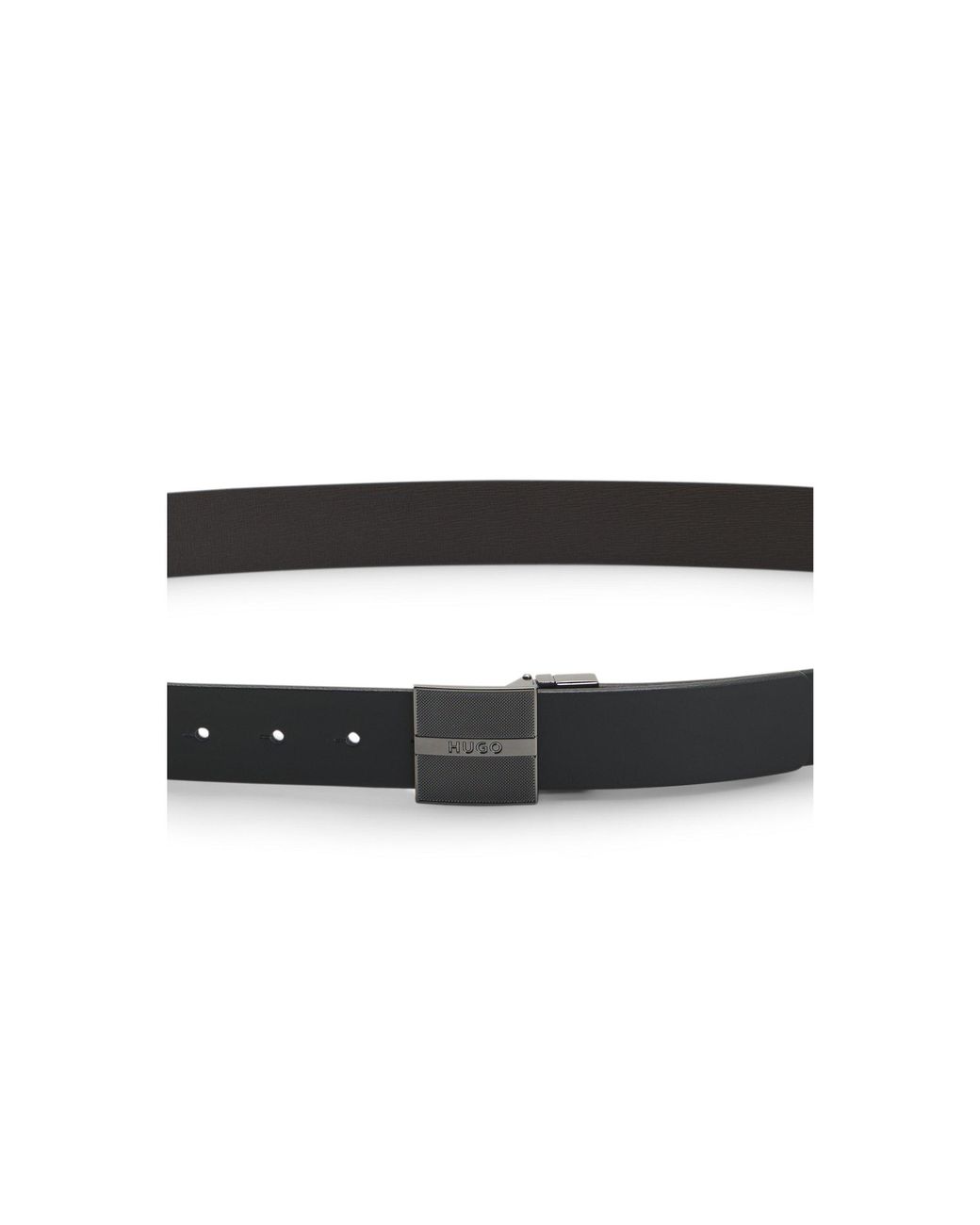HUGO Red Italian-Made Reversible Leather Belt for men