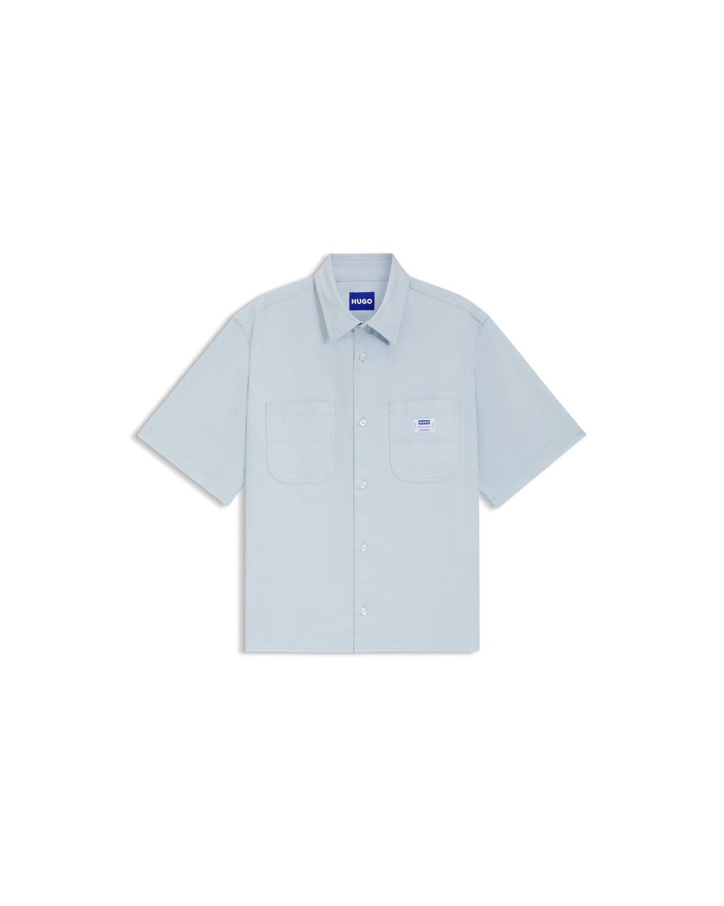 HUGO Blue Oversized-Fit Shirt for men