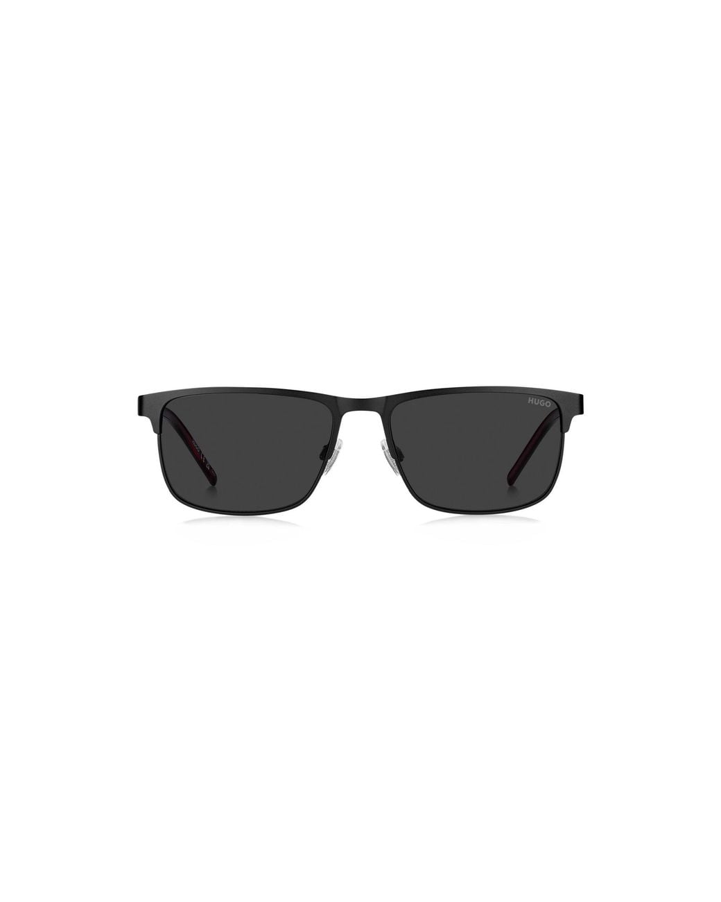 HUGO Black Sunglasses With Rubber Logo for men