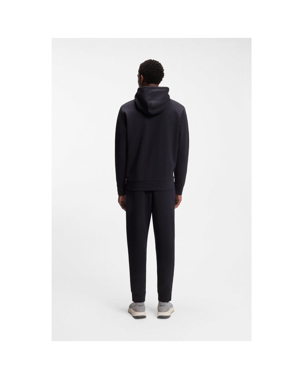 Boss Blue Zip-Up Hoodie for men
