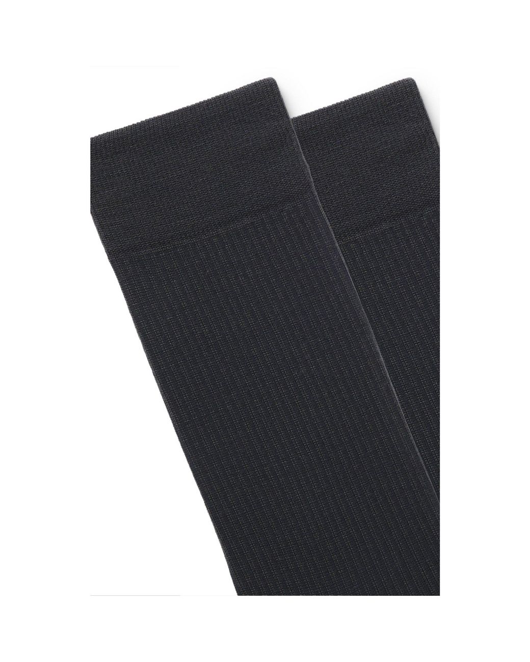 Boss Black Two-Pack Of Regular-Length Ribbed Socks for men