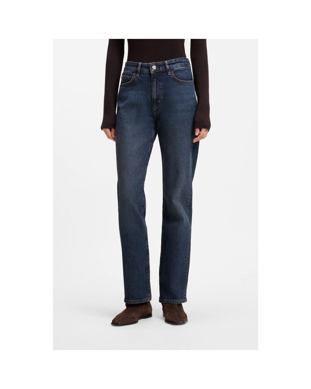 Boss Blue Straight-Fit Jeans
