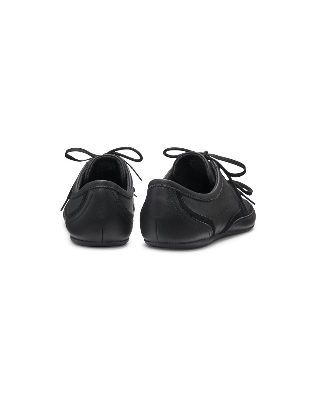 HUGO Black Nappa-Leather Trainers With Suede Trims