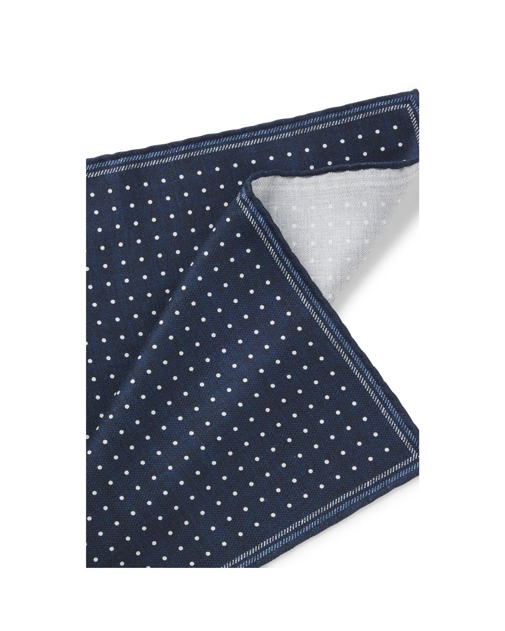 Boss Blue Dot-Patterned Pocket Square for men