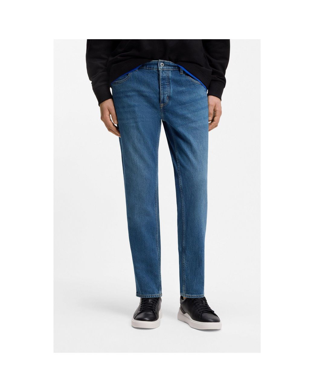 HUGO Blue Tapered-Fit Jeans for men