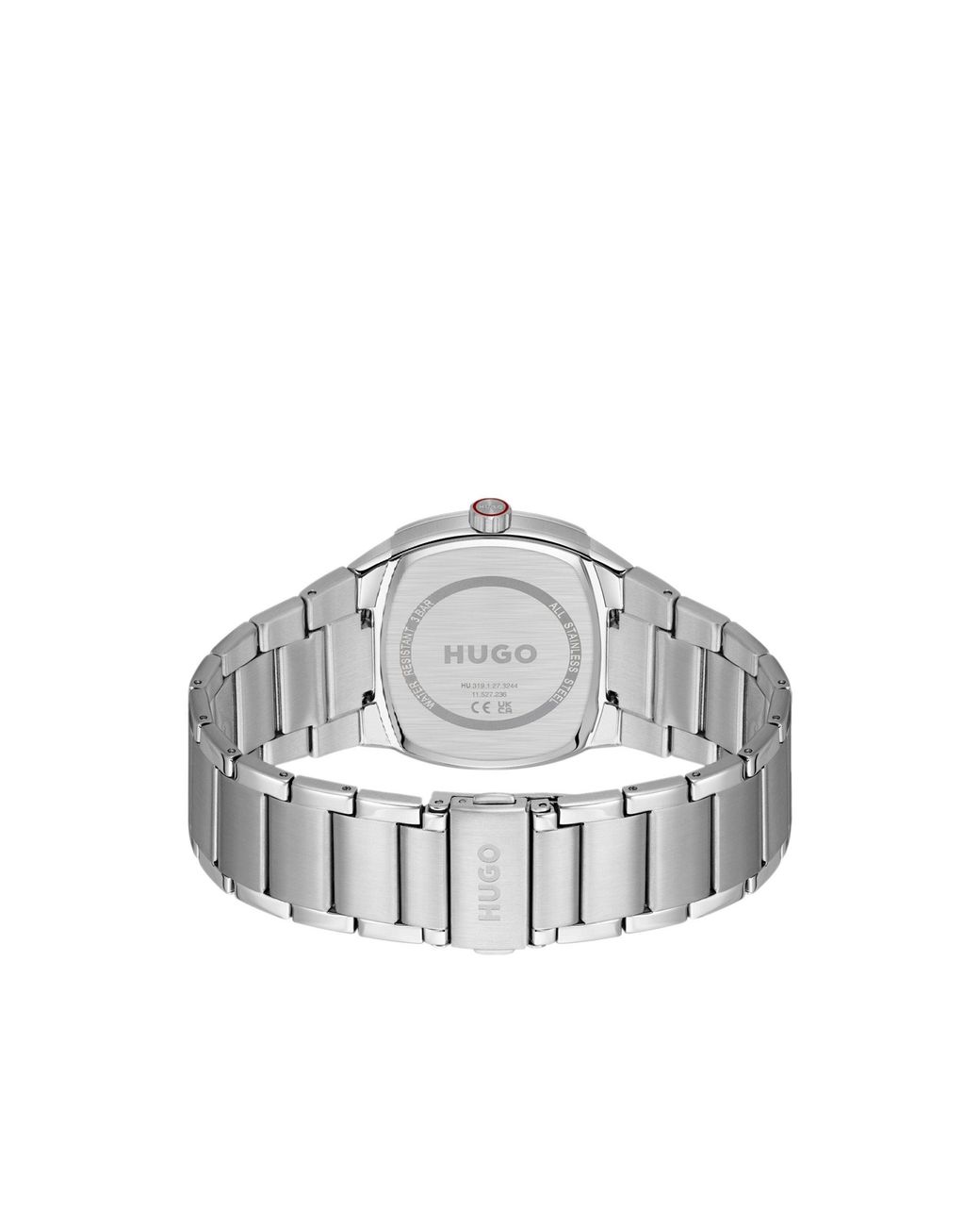 HUGO Metallic Telly Stainless-Steel Watch With Retro-Inspired Case for men