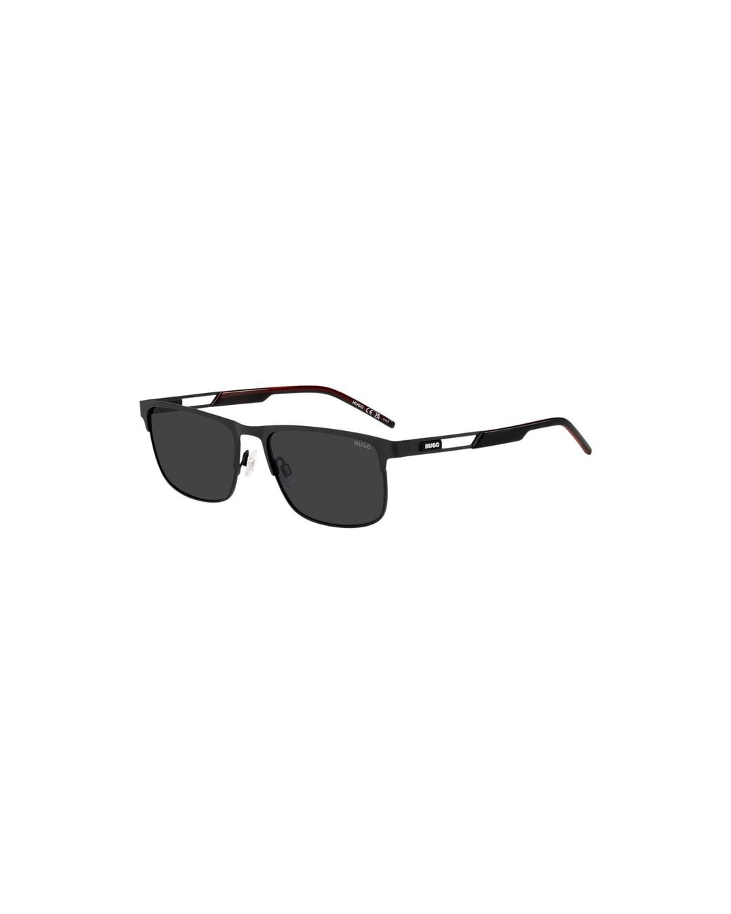 HUGO Black Sunglasses With Rubber Logo for men