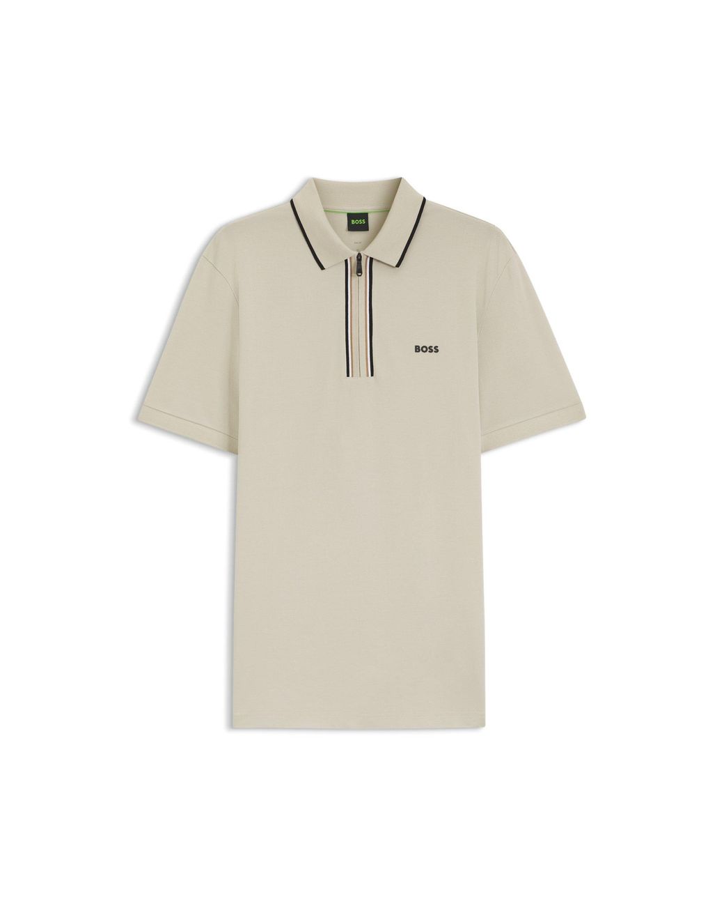 Boss Gray Active Slim-Fit Polo Shirt for men